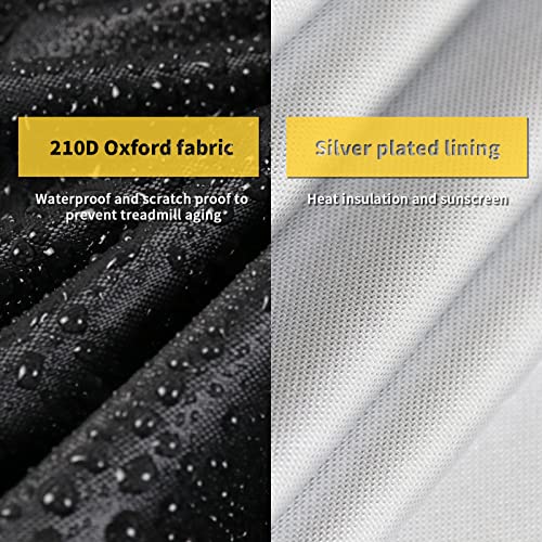 Iptienda Treadmill Cover, Waterproof Folding Treadmills Cover for Home Running Machine Outdoor Treadmill Dust Covers - 117x97x168cm (Black)