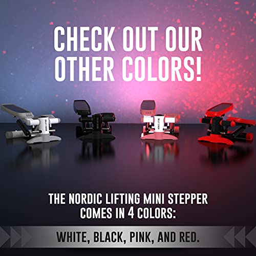 Nordic Lifting Mini Stepper & Stair Climber Machine - w/Resistance Bands Set - Built in Monitor