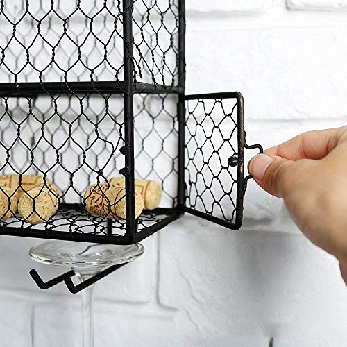 NEOCHY Wine Rack Floating Wall Modern Wall-Mounted Metal Storage Kitchen Restaurant Bar Storage Bottle Simple Decorative