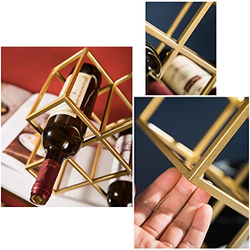 Creative Decoration Wine Rack Stylish Simplicity Industrial Metal Wrought Iron Modern Minimalist Home Living Room Display Bottle Holder Home Deco