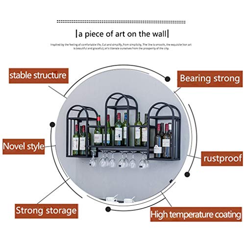 Metal Wrought Iron Wall-Mounted Wine Glass Holder Creative Living Room Display Storage Storage Champagne Glass Wine Glass Goblet Holder Bracket W