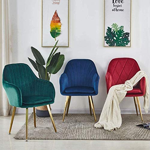 Modern Kitchen Dining Room Chairs Kitchen Dining Chairs Living Room Armchair with Metal Legs Velvet Seat And Backrests Kitchen Living Room Lounge