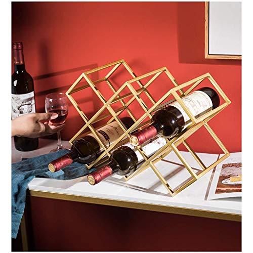Creative Decoration Wine Rack Stylish Simplicity Industrial Metal Wrought Iron Modern Minimalist Home Living Room Display Bottle Holder Home Deco