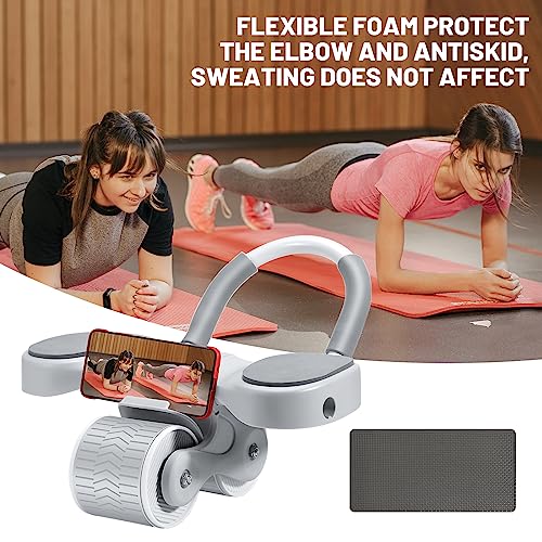 Olerd Ab Roller Wheel, Automatic Rebound AbdominalWheel for Newbies with Elbow Support Workout Equipment for Core Strength Training, Home & Gym