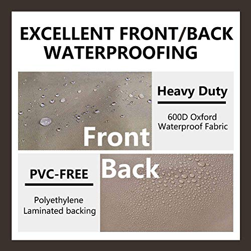 Premium Double Egg Chair Waterproof Cover Patio Hanging Chair, Heavy Duty, Windproof, Rip Proof, 600D Oxford 232 x 203cm with Lock and Zipper, Ga