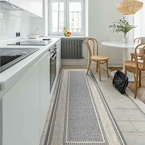 Ottomanson Rubber Back Doormat Collection, Floral Tile Design, "Welcome" Text, 51 cm x 76 cm, Multicolor