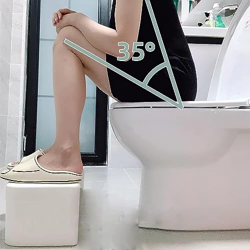 Mumuvou Squatting Toilet Stool,7 Inch Bathroom Stool Toilet Potty Stool for Adult,Non-Slip Toilet Assistance Poop Stool for Kids and Seniors Whit
