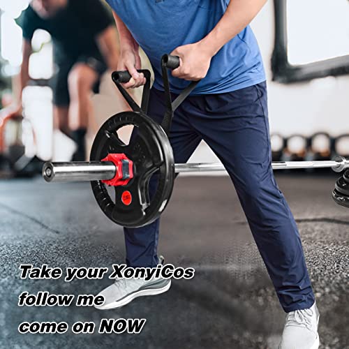 XonyiCos Gym Portable T Bar Row Straps Handle for Olympic Bars Barbell Grips Landmine Attachments Home Gym Equipment for Build Arm Shoulder Back