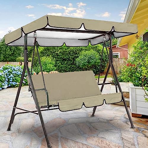 Rianpesn Outdoor Swing with Canopy, Replacement Canopy Swing for Patio 2-3 Seats, Waterproof Seat for Top Cover Outdoor Swing, Chair Covers