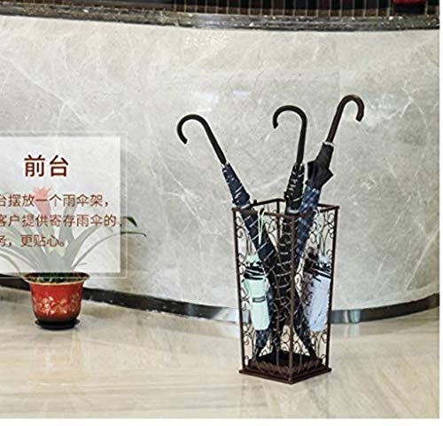 NEOCHY Umbrella Stand European Openwork Pattern Creative Wrought Iron Fashion Umbrella Stand Home Hotel Store Office Umbrella Storage Bucket