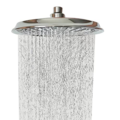 HIVEHICLE Rainfall Shower Head High Pressure – 8 Inch Large Fixed Showerhead Water Saving Luxury Free Installation with Brass Swivel Ball,Modern