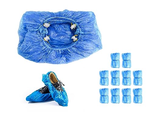 Beper C206UTI002 Waterproof Set of 100-Disposable Shoe Covers, Blue, One Size