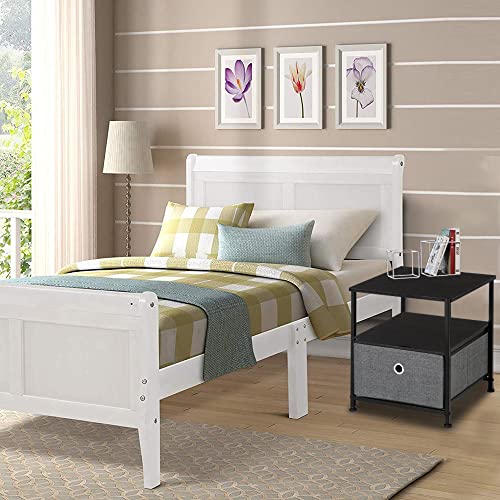 FGHOEV 1 Drawer Nightstand Bedside Jewelry Organizer Makeup Storage Box Cabinet Container Drawer Organizer for Home Bedroom Furniture