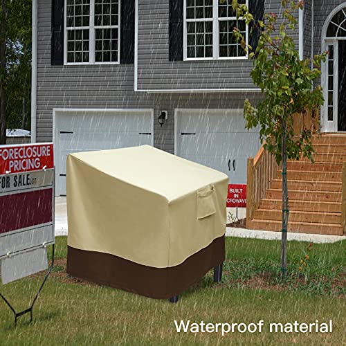 SINGFNH 210D Polyester Oxford Patio Chair Cover, Lounge Deep Seat Cover, Heavy Duty Durable and Waterproof Outdoor Lawn Patio Furniture Covers(Bl