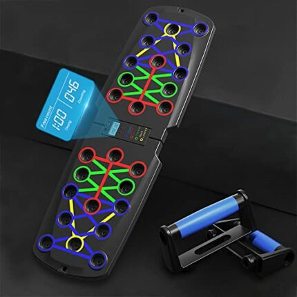 Push Up board, Multi-Functional Home Workout Equipment Pushup Board Fitness, Foldable Pushup Board for Chest, Triceps, Back, Abs workout, Home St