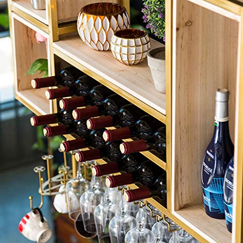 EYLINK Wine Racks,Solid Ceiling Hanging Wine Rack Storage Holder Metal Cabinet Wine Bottle Rack Wine Cooler Decorative Display Shelves