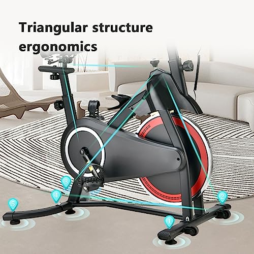 Bluetooth Exercise Bike, Home Exercise Bike, Magnetically Controlled Stationary Bike, 5kg Flywheel, Bluetooth App, Adjustable Aerobic Training Eq