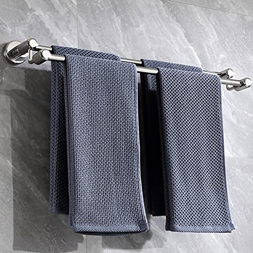 HIGOH Towel Rack Bathroom Lengthen Towel Storage Rack Towel Bar,Wall Mounted Double Towel Rod for Toilet Hardware and Kitchen,Stainless Steel Pol