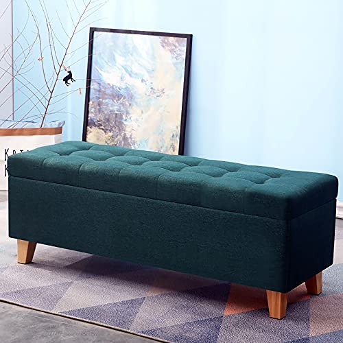 shoe storage bench ottoman Storage Benches Modern Footrest End Of Bed Bench For Living Room Bedroom,Linen Upholstered Sofa storage Ottoman Bench