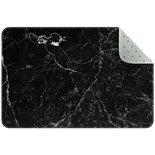 VBFOFBV Door Mat, Outdoor Indoor Doormat, Durable Floor Mat Non Slip Rug, Front Doormat for Entryway, Patio, Marble Texture Modern Art Blue Lines