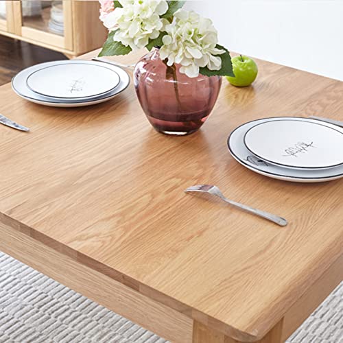 MU RONG Nordic Small Square Dining Table | 4 Person Solid Oak Dining Table | Kitchen Dining Room Table for Small Spaces (W) 35.4X(D) 35.4X(H) 29.