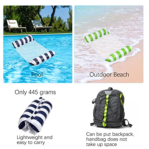 Semusgx 2 Pack Water Hammock, Inflatable Pool Hammock Floats, 4-in-1 MultiPurpose Inflatable Hammock with a Manual Air Pump for Swimming Pool Bea