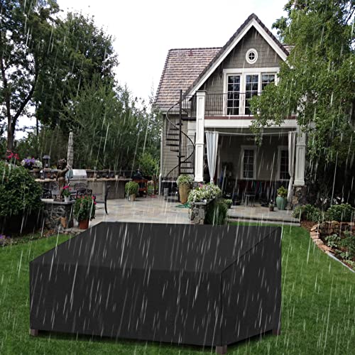 LCGOD Garden Bench Covers 3 Seater, Bench Covers Waterproof, Windproof, Anti-UV,Rip Proof, Heavy Duty600D Oxford Fabric Love Seat Covrs (236x101x