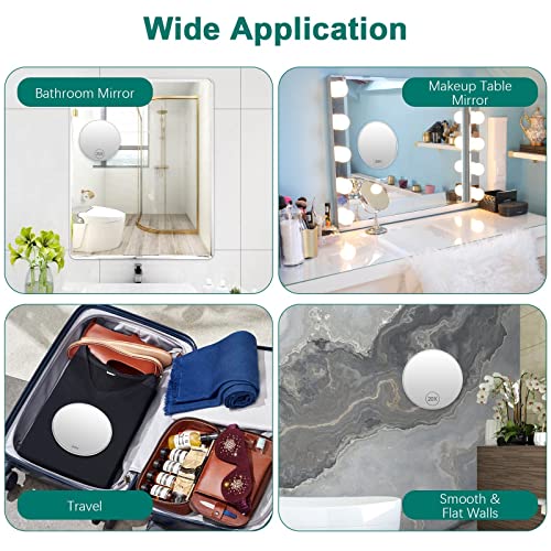 Linkstyle Magnifying Mirror 20X with Suction Cups, 6 Inch Travel Magnifying Mirror, Portable Makeup Suction Mirror for Girls Women Men Plucking E