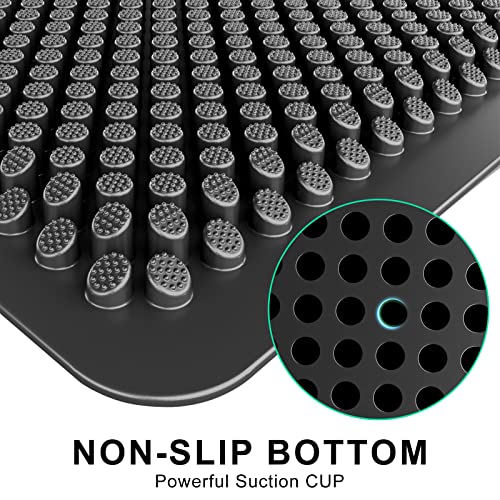 Fowooyeen FWY003B Outdoor Indoor Door Mat, Silicone Scraper Mat, Durable Non-Slip Welcome Entrance Way Rug, Front Door Mats Low-Profile Heavy Dut