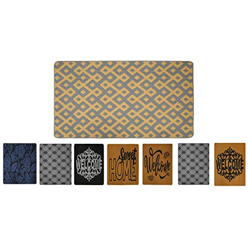 Feishibang Indoor Doormat Rubber Backing Non-slip Door Mat Absorbent Resist Dirt Entrance Front Door Area Rug Machine Washable Low-Profile Modern