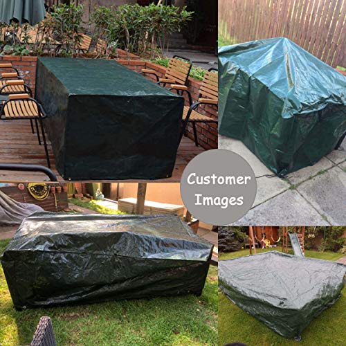 RICHIE Garden Furniture Covers Waterproof Garden Table Covers, 170x95x70cm Garden Covers Waterproof Breathable Polyethylene Outdoor Furniture Cov