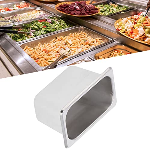 3.94inch Basin Food Bowl,Stainless Steel Deep Buffet Basin Insulation Counter Basin, Washing-up Bowl Multi-purpose Dish Tub for Kitchen Canteen