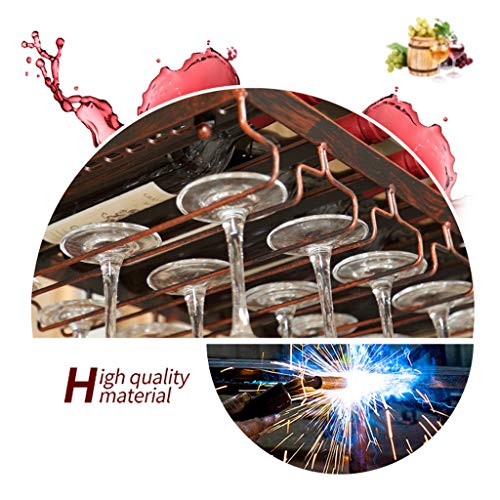 Stylish Simplicity Down Wine Glass Stylish Simplicity Rack Vintage Wrought Iron Household Simple Goblet Bracket Kitchen Cutlery Bottle Holder Adj