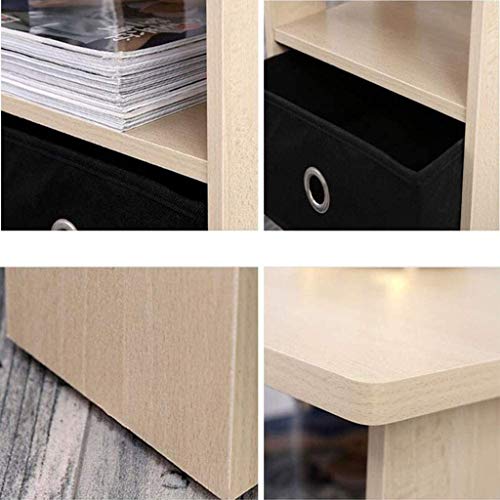 JJZXD Side Table, Nightstand with Drawer, Narrow End Table for Small Spaces, Stable and Sturdy Construction, Wood Look Accent