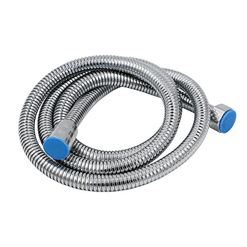 Shower Hose, Rusee Replacement Flexible Shower Pipe Anti-Kink Bath Hose Standard Fitting Universal 1.5-Meter (59-Inch) Stainless Steel Double Int