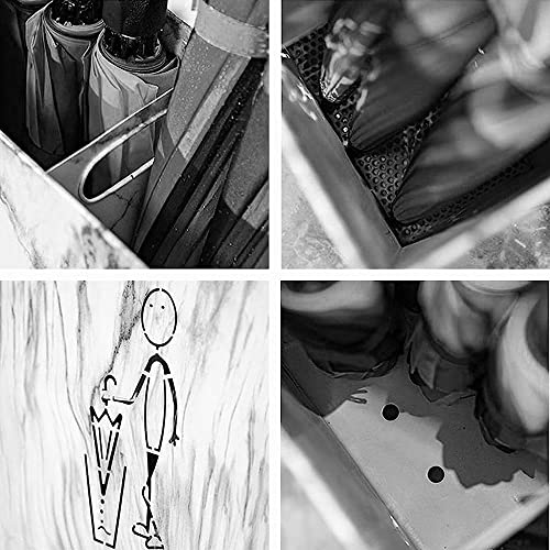 FBITE Umbrella Stands,Umbrella Holder Metal Umbrella Stand with Removable Drip Tray 2 Compartment Design Large Umbrella Standing Rack/Black/36 *