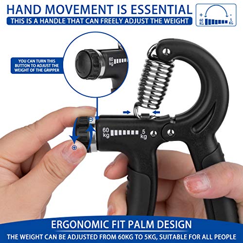 peinat 2 Pack Hand Grips Strengthener Hand Grippers Exerciser Adjustable Resistance 11-132 LBS for the Recovery of Patients With Hand Injury, Ath