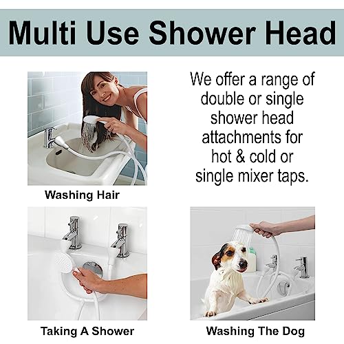 Home Flair Portable Shower | Push On Tap Shower Head and Hose | Shower Attachment for Bath Taps | | Dog Shower | Camping Shower