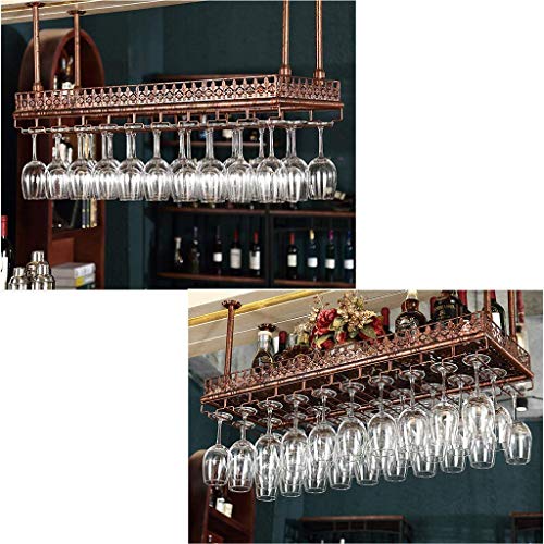 EYLINK Wine Racks,Wine Lovers/Wine Rack Simple Style Iron Hanging Wine Glass Rack Hanging Wine Bottle Holder Bar Creative Wine Rack Ceiling Decor