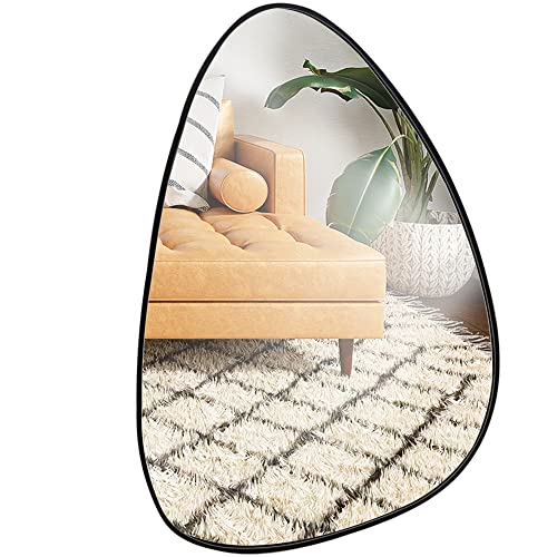 Mirrorize Irregular Wall Mirror, Asymmetrical Wall Mirror, Modern Abstract Wall Mirror Decor for Living Room Bathroom Bedroom Entryway 19"X27"