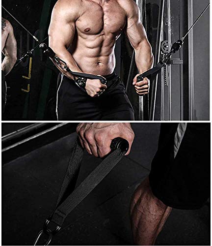 Tricep Push Pull Down Rope Cord, Come with Powerful Handle and Snap Hook Carabiner, Heavy Duty and Strong Texture for Arm Strength Training Combi