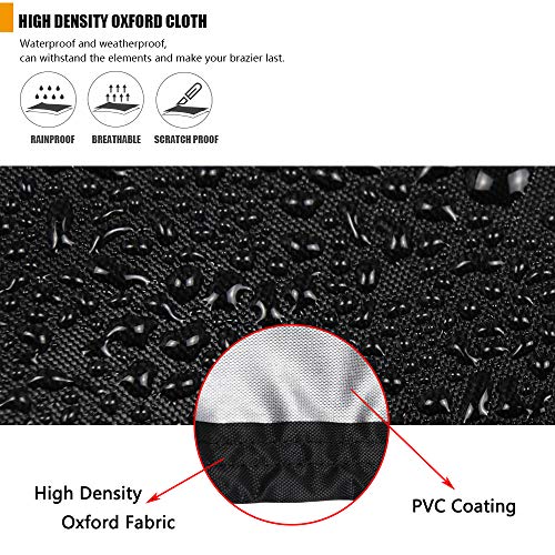 Fenghome Garden Furniture Cover, Waterproof Round Garden Table Cover for Outdoor Furniture Set Windproof Patio Table & Chair Set Cover with Draws