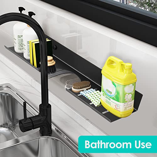 Number-one Bathroom Shelf, Floating Over The Sink Shelf with U-Shaped Recess Design Wall Mounted Bathroom Sink Shelf Over Faucet for Bathroom, Ki