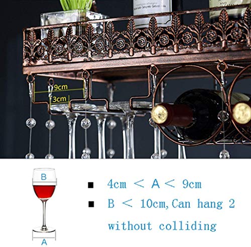 EYLINK Wine Racks,Wine Lovers/Ceiling Wine Racks Wall Mounted Hanging Wine Bottle Holder Metal Iron Wine Glass Rack Goblet Stemware Racks Bar Dec