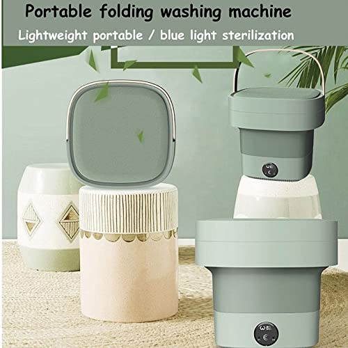 XYZMDJ Folding Washing Machine Portable Small Household Wash Underwear Panties Socks Washing Machine Shoes Machine (Color : Purple)