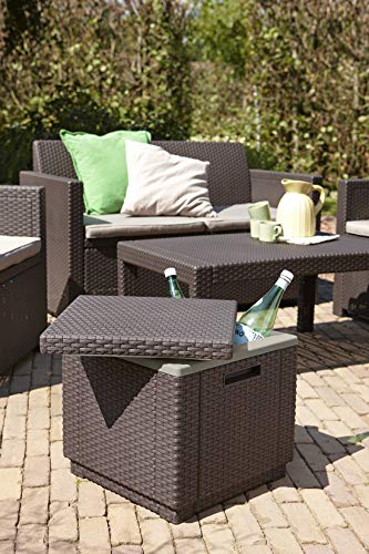 Keter Ice Cube Beer and Wine Cooler Table Perfect for Your Patio, Picnic, and Beach Accessories