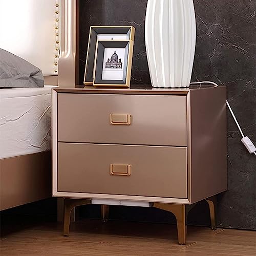 Modern Minimalist Nightstands Bedroom Furniture Smart with Lamp Fashion Bedside Table Light Luxury Designer Storage Cabinet