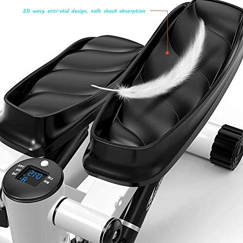 HUANGXING - Mini Fitness Hydraulic Stepper, Men and Women Stepper Cardio Exercise Trainer, Monitor and Resistance Bands Stepper Exercises Equipme