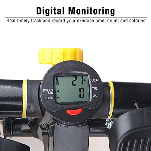 ALREMO HUANGXING - Stepper LCD Display Screen, Multi Function Treadmill Exercise Machine, Sports Weight Loss Hydraulic Mini Stovepipe Fitness Equ