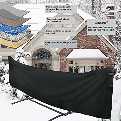 Hammock Cover 340 x 17 x 86 cm, 420D Heavy Duty Oxford Fabric Full Cover, Suitable for Outdoor Garden Hammocks and Double Hammocks with Stand and